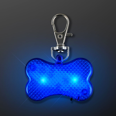 Pet dog tag with safety light