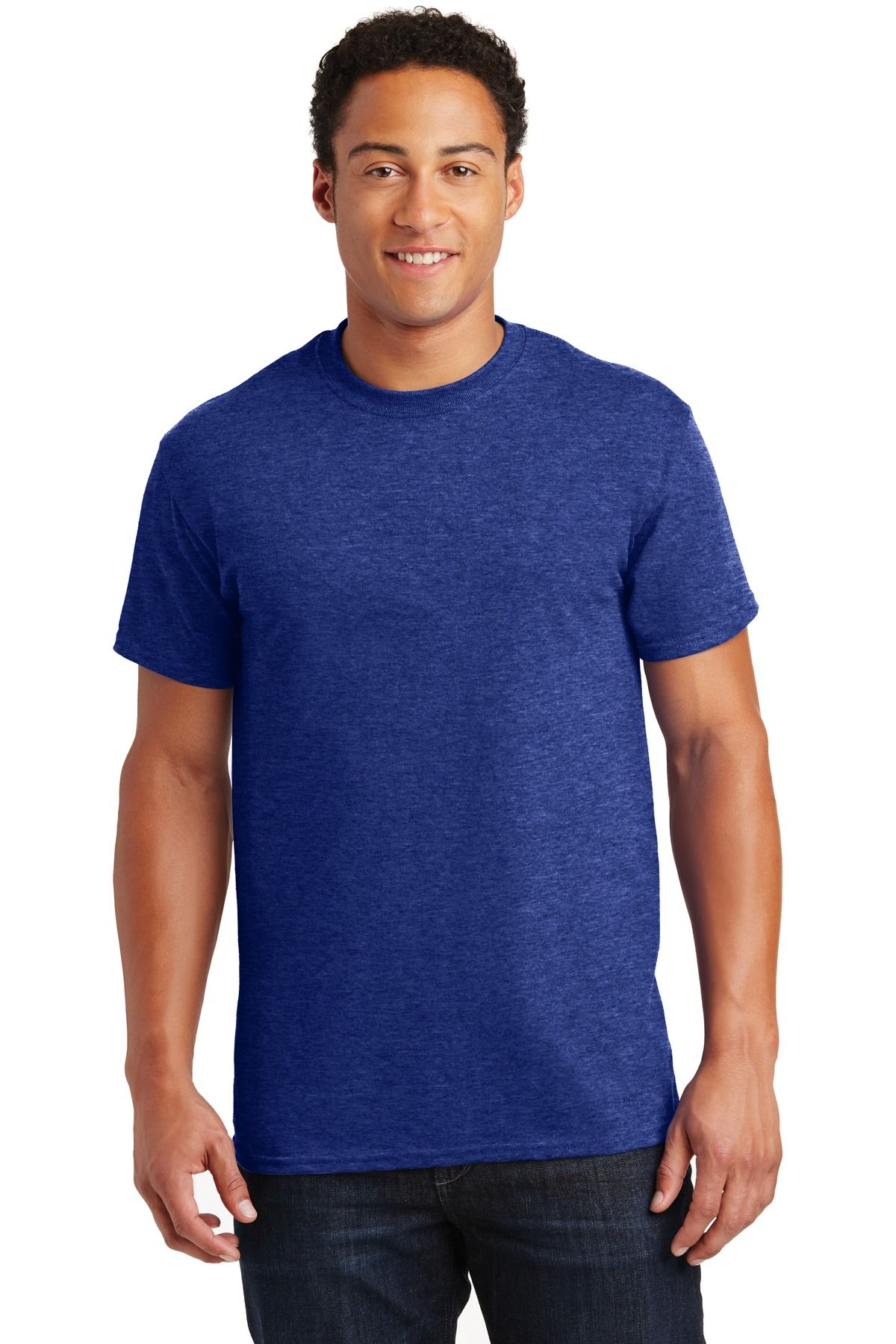 A guy in a blue t-shirt
